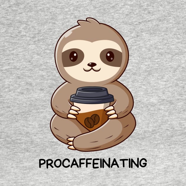 Procaffeinating | Procrastinator Coffee Pun by Allthingspunny